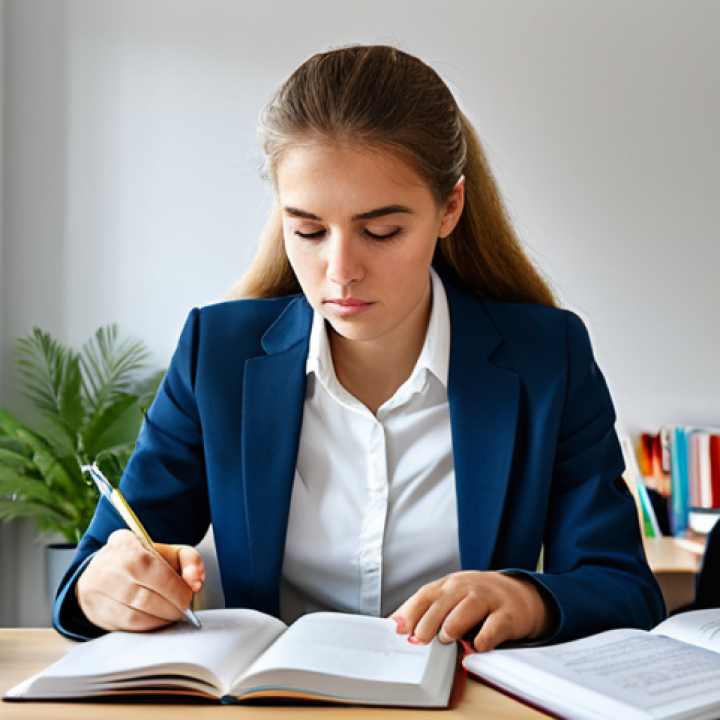 유통관리사 필기시험 완벽 대비법 - Studying for Handelsfachwirt**

"A young professional woman studying at a desk covered with textbook...