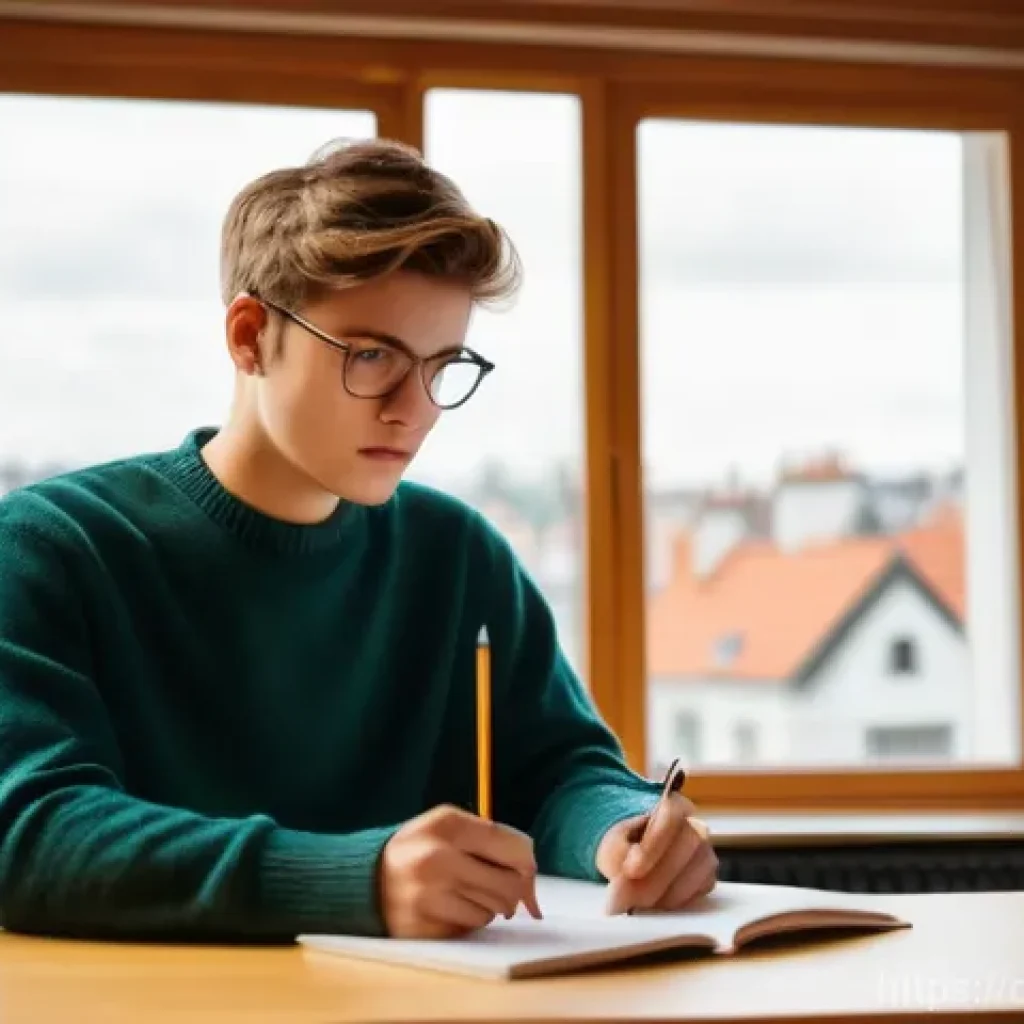 유통관리사 시험에 활용 가능한 유튜브 채널 - **Prompt:** A young German student, aged early twenties, male or female, with a focused and studious...