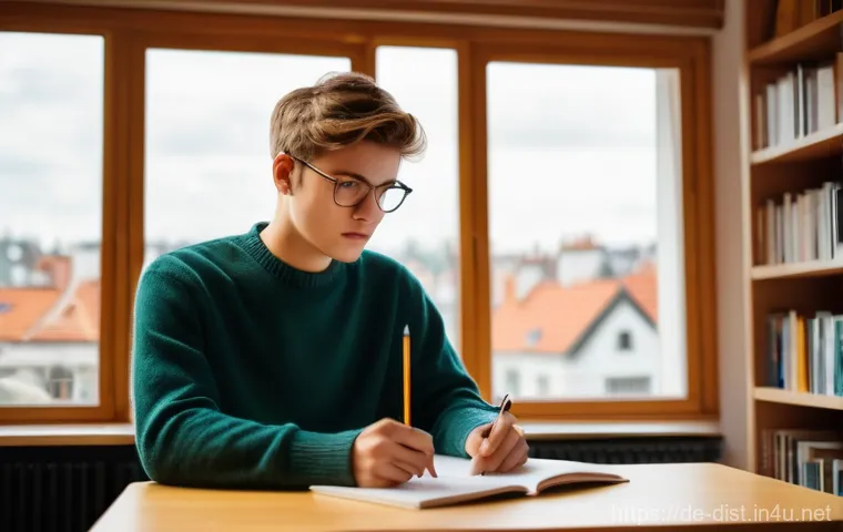 유통관리사 시험에 활용 가능한 유튜브 채널 - **Prompt:** A young German student, aged early twenties, male or female, with a focused and studious...